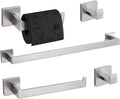 TURS 5-Piece Bathroom Hardware Set Brushed Nickel Towel Bar Set Bath Towel Holder Sets Hand Towel Holder 2 Towel Hooks, SUS 304 Stainless Steel, Q7BR-P5