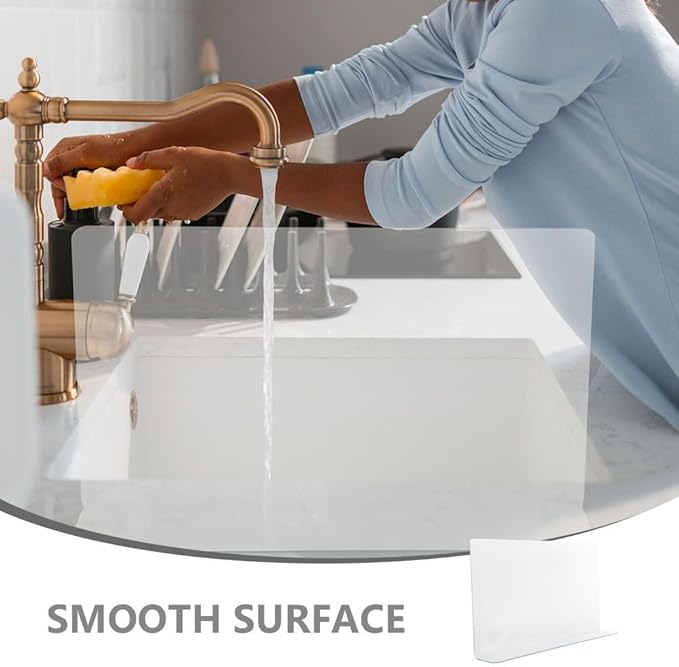 Luxshiny Shower Guard Transparent Splashproof Baffle for Bathtub Corner Water Barrier Tub Protector Bathroom Splash Guard 15.75X4.72 Inches