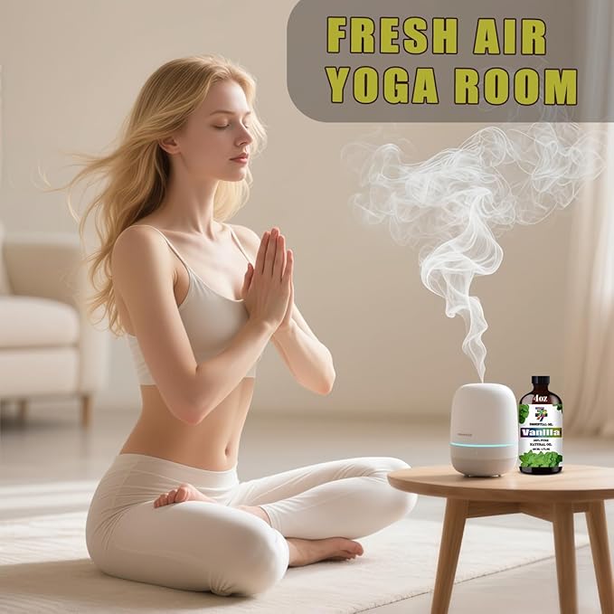 Vanilla Essential Oil (4 oz/120 ml) — Vanilla Oils for Aromatherapy, diffusers, humidifiers, Home fragrances, DIY Skincare, soap Making, DIY Candle Making, Relaxation, Yoga, and Meditation