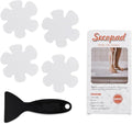 Non-Slip Bathtub Stickers Safety Bathroom Tubs Showers Treads Adhesive Decals Scraper (White Snowflake)