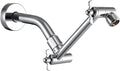 6 Inch Adjustable Shower Head Extension Arm, All-Metal Shower Arm Extender with Locking Set Screw for Rainfall, Fixed, Handheld Showerheads, G1/2 Universal Thread, Easy Installation, Chrome