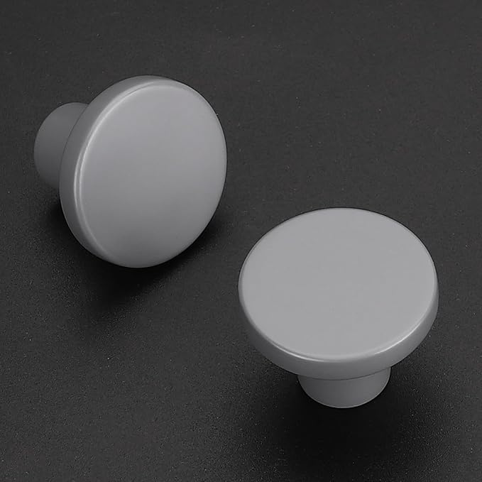 Ravinte 30 Pack Cabinet Knobs Grey Kitchen Cabinet Knobs Round Dresser Drawer Pulls Closet Door Pulls 1-1/5 Inch