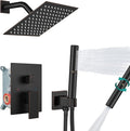 Aolemi Shower Faucet Set, High Pressure Shower System with 2-in-1 Handheld Sprayer, Wall Mount Fixture Combo with Rough-in Valve, 8 Inch Shower Head, Oil Rubbed Bronze