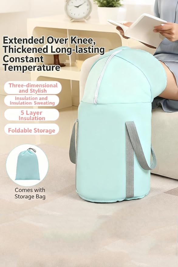 Collapsible Foot Soaking Tub, 2026 Upgraded 5-Layer Insulated Portable Foot Bath Basin, Heat-Resistant Foldable Foot Spa Bucket with Storage Bag for Home, Travel, Camping, Outdoor Use (Pink)