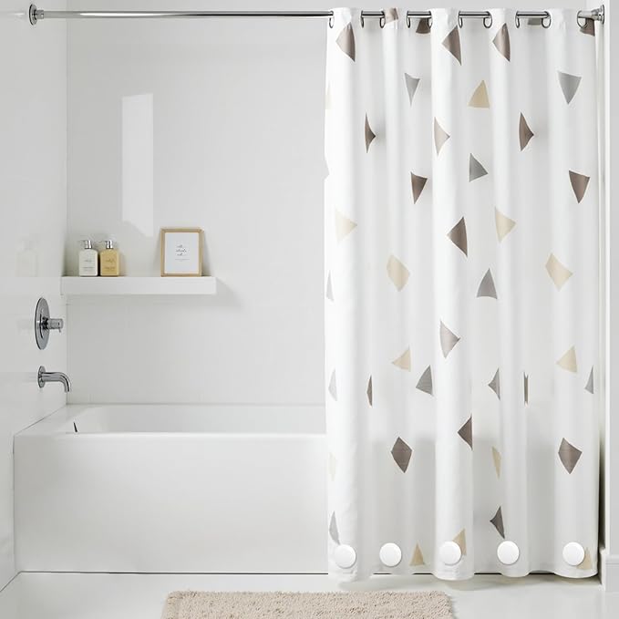 Shower Curtain Weights, Kaluofan 16 Pairs Shower Curtain Magnets, Weighted Shower Curtain Liner, Prevent Curtain Liner from Blowing Around, Fit in Curtain Table Cloth Whiteboard Refrigerator
