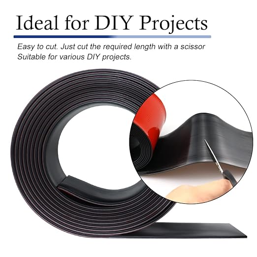 Neoprene Rubber Strips Self Adhesive Solid Rubber Sheets, Rolls & Strips for DIY Gaskets Crafts Pads Seals Warehouse Flooring Neoprene Sheet with Adhesive Backing (2" Wide x 1/8" Thick x 20' Long)