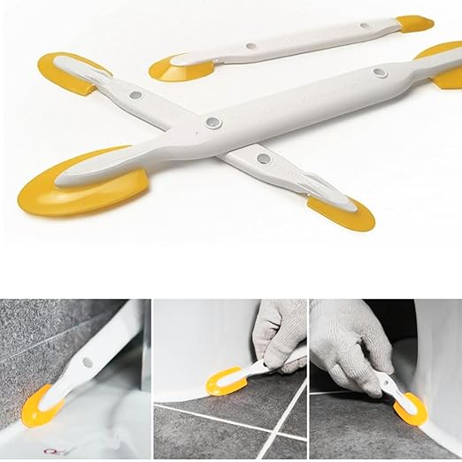 Caulk Caulking Silicone Sealant Finishing Tool (4-Size)- Ideal for DIY, Waterproofing, Grouting. Durable Urethane Rubber Design, Scratch Prevention (Two-Way (S+L) 2p)