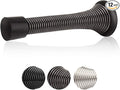 HOMOTEK 12 Pack Spring Door Stopper with Rubber Bumper Satin Nickel 3-1/8" Flexible Spring Heavy Duty Wall Door Stop Low Mounted Door Bumper for Home (Oil Rubbed Bronze)