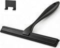 10-Inch All-Purpose Shower Squeegee for Shower Doors, Tile Shower Walls, Bathroom, Window, Glass and Car Windshield, Mirrors and Kitchen-Stainless Steel, Black