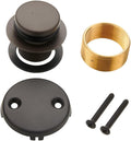 Bronze Tip Toe Bathtub Tub Drain Conversion Kit Assembly, Wellup Tub Drain Trim Kit with Two Hole Overflow Faceplate, Oil Rubbed Bronze