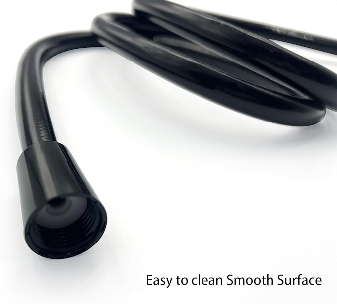 Replacement Shower Hose for RV Camper 6in Flexible & Kink-Free Heavy Duty PVC Lead-Free Black