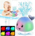 Bath Toys for Kids Ages 1-3 - Christmas Stocking Stuffers for Toddlers - 1 Year Old Girl Boy Gifts 1st First Birthday Gifts - Light Up Whale Sprinkler Bathtub Water Pool Toys for Babies 6-12-18 Months