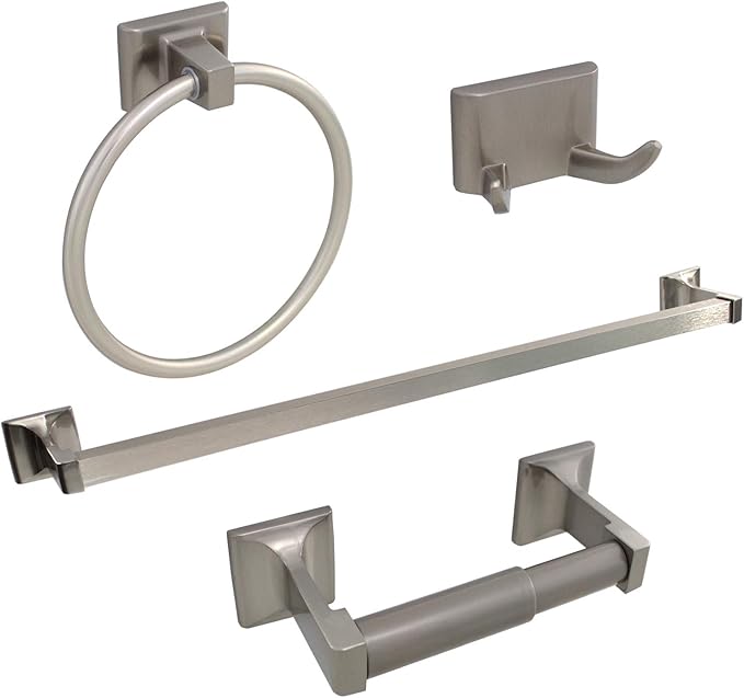 Formosa Design Hardware 4-Piece Bathroom Hardware Kit (Satin Nickel)