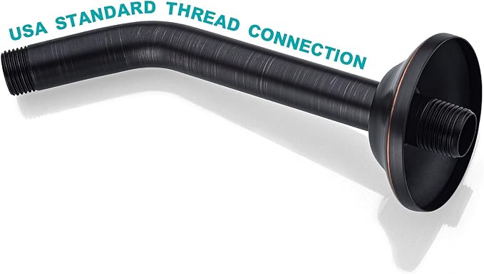 BESTILL Wall Mounted 8 Inch Shower Head Arm, Shower Arm and Flange Included, Oil Rubbed Bronze