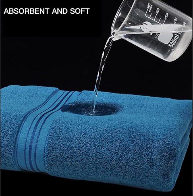 Bath Sheet,Oversized Bath Towel,Beach Towel, 40x73 inches, Extra Large,100% Luxury Cotton, Super Soft & Absorbent(Indigo Blue, Extral Large)