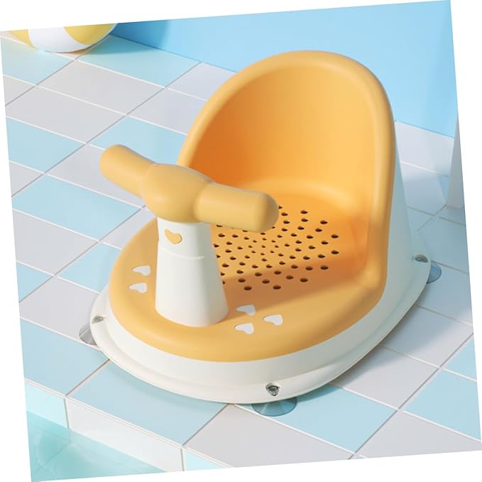 Generic Ergonomic Bath Seat with Anti-Slip Support for Newborns and PP TPE Material Sitting Bath Seat for Tub Safety and Comfort During Bathing Playing Feeding