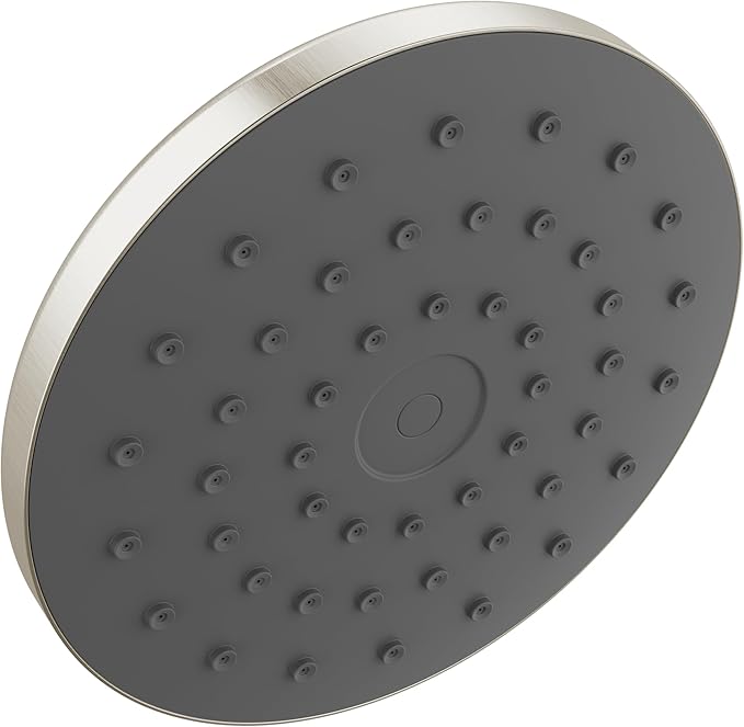 Delta PivotPro Brushed Nickel Rain Showerhead, Single Setting 7 Inch Round Shower Head, Showerheads, 1.75 GPM Flow Rate, SpotShield Brushed Nickel 75103SN
