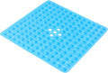 Anti-Slip Bathtub Shower mat, 20.8×20.8（Approximately 53×53cm） inch Soft Oversized Machine Washable Non-Slip Bathtub mat with Drainage Holes, Bathroom Floor Suction Cup.（1-Clear Blue）