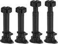 150x46mm(LxW) Adjustable Leveling Feet - 8Pack- Good for Furniture - Leveler Support Frame Replacement Legs - Black