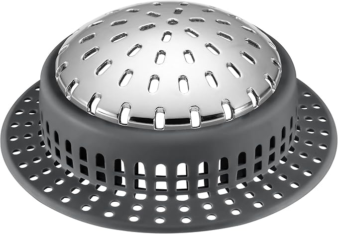 Shower Drain Hair Catcher, Shower Drain Cover, Bathtub Drain Hair Catcher for Pop-Up & Regular Drains