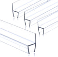 1/4" (6mm) Frameless Shower Door Seal – H-Type 22.5" (57.2cm) Ultra-Clear Bottom & Side Drip Rail Strips, 4-Pack for Leak Protection, Water Control & Easy DIY Install