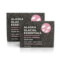 Alaska Glacial Cold-Process Mineral Clay Soap Bar made with Organic Oils | Face, Body, Shampoo & Shave | Hydrates & Detoxifies | For All Skin Types – Peppermint & Lavender, 2 Pack