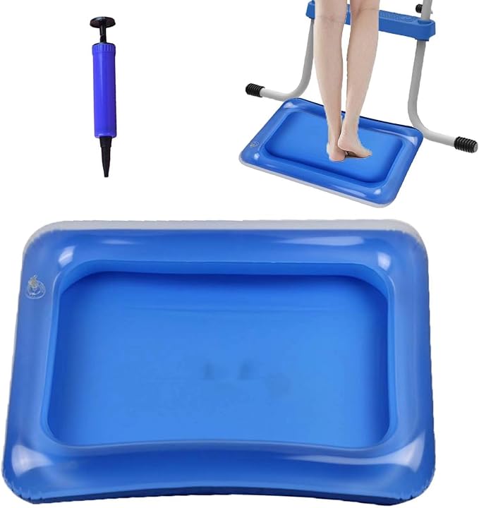 Inflatable Pool Foot Bath Basin, Portable Foot Bath Basin, Foot Soaking Bath Basin for Pool Entry Ladder, Swimming Pool Clean Feet Pedicure Supplies (Square)