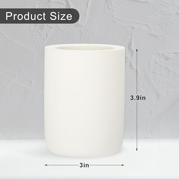 Toothbrush Holder, Diatomite Bathroom Organizer, Toothbrush & Toothpaste Holder Cup, Vanity Storage Solution for Bathrooms, Beige, 1Pc
