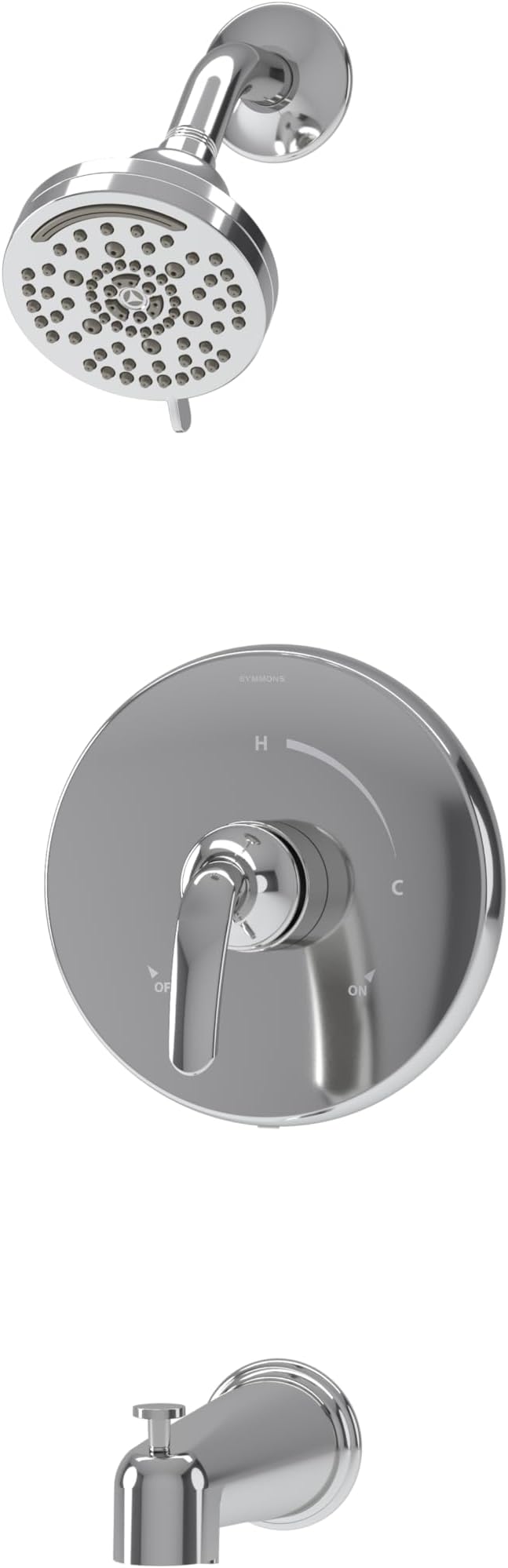Elm Single Handle Wall Mounted Tub and Shower Trim Kit with Diverter Lever in Polished Chrome (Valve Not Included) - 559215TRM
