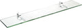 Spancraft Glass M-10x27-Chrome Monarch Glass Shelf, Chrome, 10" x 27"