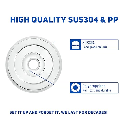 1/2" Thick Spacer for Tub Spout, Flange Trim Ring for Bath Faucet, Eschutcheon Cover Plate for Spigot with Split PVC Blocking Water, Shower Pipe Remodeling Sealer (304SUS-Chrome)