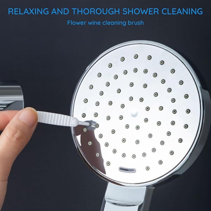 Shower Head Cleaning Brush and Gap Hole Anti-Clogging Cleaner Tool Set, Multifunctional Bathroom Scrubber for Small Holes with Storage Box, Household Shower Head Cleaner Kit 100PCS