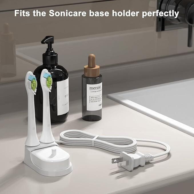BENSN Charger Base Compatible with Philips Sonicare Electric Toothbrush 4100 5300 5100 1100 2100 3100 6500 7500, 3000 4000 5000 6000 8000 9000 Series, Waterproof Power Cord