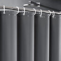 UFRIDAY Dark Grey Stall Shower Curtain Liner Premium PEVA 48 x78 inch,Heavy Duty Shower Curtain with 2 Weighted Magnets, Plastic Waterproof Grey Shower Curtains for Bathroom with 8 Hooks