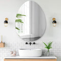 VASUHOME Drop Frameless Bathroom Mirror, 24 x 32 Inch Wall Vanity Mirror, Large Wall Mounted Mirrors for Bathroom, Living Room, Bedroom
