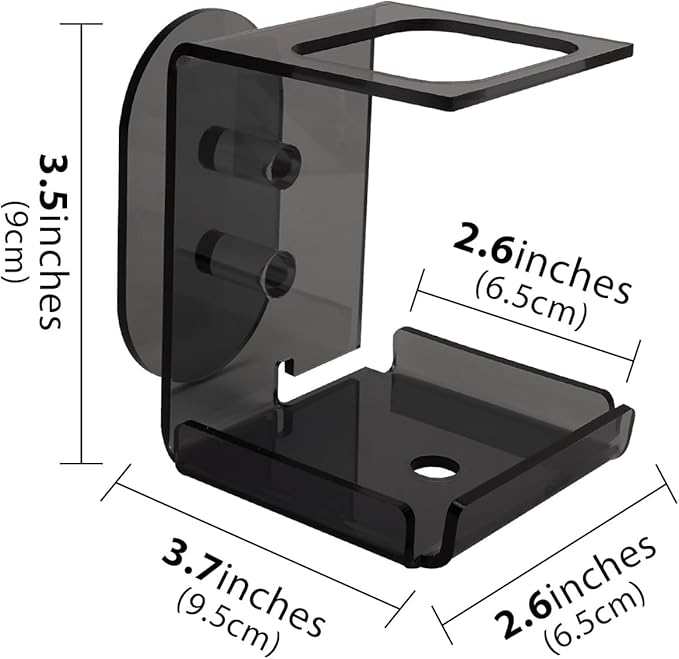 Electric Toothbrush Holder Wall Mounted, Electric Toothbrush Cord Organizer Holds 1 Chargers, Self Adhesive Electric Toothbrush Stand for Bathroom, Medicine Cabinet, Dorm(Grey)