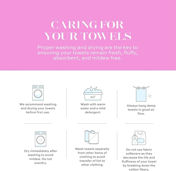 CASA COPENHAGEN White Bay, 6 Pieces Towel Set- White with Dark Grey and Light Grey Border, 600 GSM, 2Bath, 2Hand, 2Washcloths Egyptian Cotton Towel for Hotel Spa Kitchen Bathroom Kitchen & Shower
