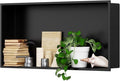 12" X 24" Shower Niche Insert Tile Ready, Niche for Shower Wall, Stainless Steel Recessed Shelf No Tile Needed for Bathroom Storage, Matte Black