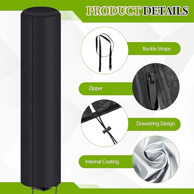 Yiju Outdoor Solar Shower Season Protection 25.98x87.01inch Waterproof for 10.6 Gallon Camping