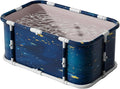 Portable Foldable Ice Bath Tub, Large Portable Soaking Bath Tub for Home Outdoors Gyms (Cosmic Planets)
