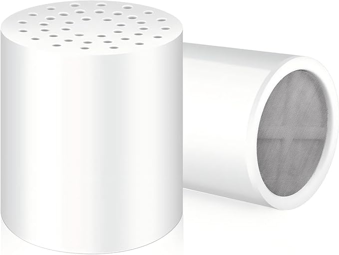 2-Pack 20-Stage Shower Filter Universal Replacement Cartridges - Suitable for Hard Water Purifiers, Removes Chlorine, Heavy Metals, Iron, Other Sediments, Softens Water, Improves Skin and Hair