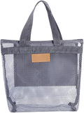 Mesh Shower Caddy Portable Hanging Quick Dry Bath Tote Organizer for Beach Swimming Grey Portable Bathtub Bag, Hanging Bathtub Storage Bag, Bathroom Storage Basket, Bath Organizer, Mesh