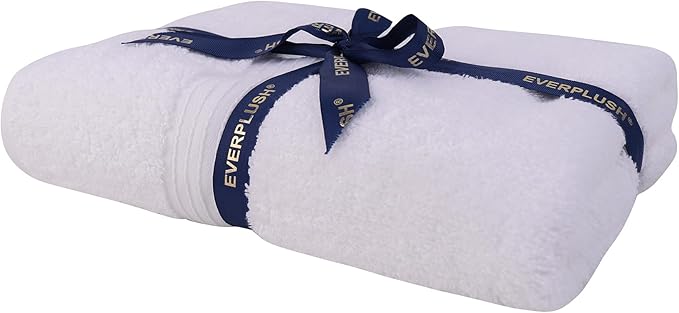 Everplush Youth Style Bath Towel 1-Pack - Cotton & Microfiber, Super Absorbent, Ultra Soft, Fluffy, Close-to-Skin Fibers, Long-Lasting, Shower Use