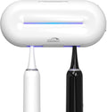 Toothbrush Holder Sanitizer - Toothbrush Dryer and Cleaner, Wall Mounted Holder with 10000mAh Rechargeable Battery, Triple-Light Cleaning + Rapid Drying System for Bathroom