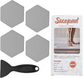 Bathtub Stickers Non-Slip, 12 PCS Hexagon Grey Safety Shower Treads Adhesive Appliques with Premium Scraper