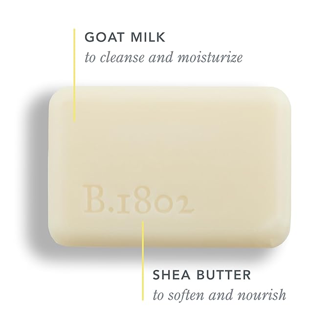 Beekman 1802 Goat Milk Body Soap Bar, Lavender - Scented - 3.5 oz - Nourishes, Moisturizes & Hydrates - 100% Vegetable Soap with Lactic Acid - Good for Sensitive Skin - Cruelty Free
