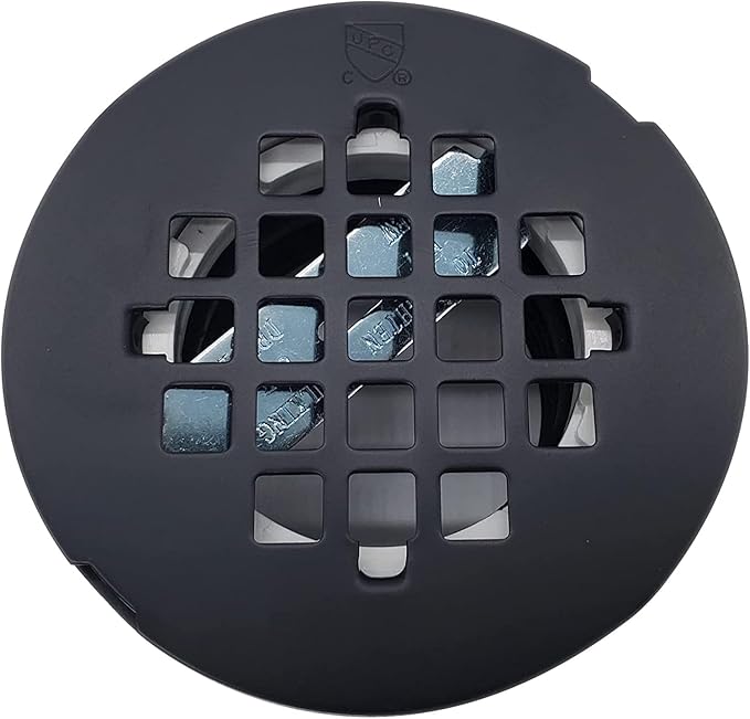 Westbrass SP6036WP-62 60" x 36" 3-Wall Shower Pan with Plastic Center Drain and 4-1/4" Cross Grid Brass Drain Cover, Matte Black
