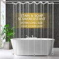 Extra Long Clear Plastic Shower Curtain Liner - Lightweight 72" x 84" Transparent Bathroom Shower Showroom Curtain Liner with Rustproof Metal Gromments and Weighted Magnet