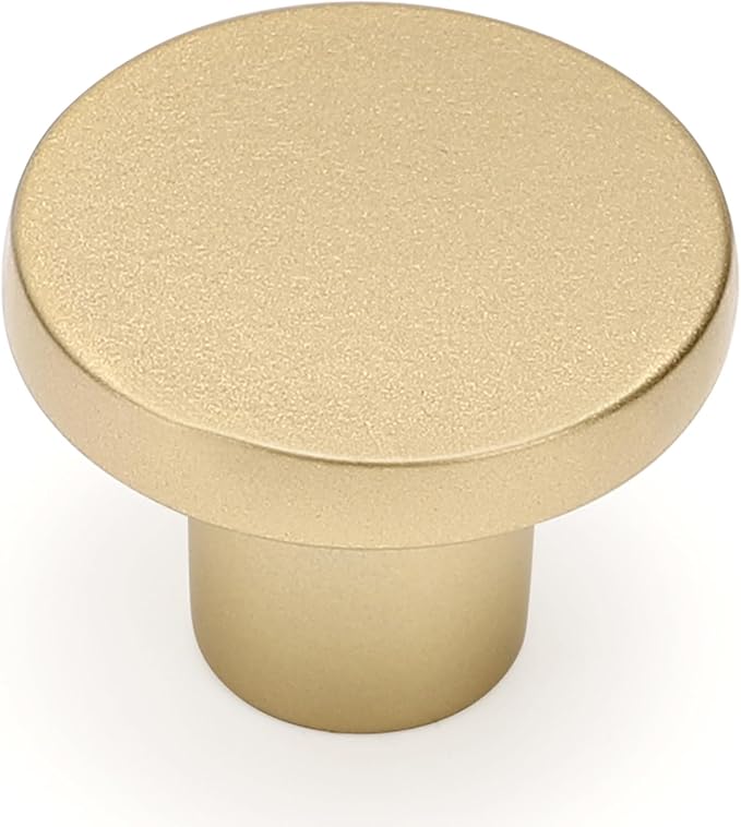 Ravinte 25 Pack Cabinet Knobs Sandy Gold Kitchen Cabinet Knobs Round Dresser Drawer Pulls Closet Door Pulls 1-1/5 Inch