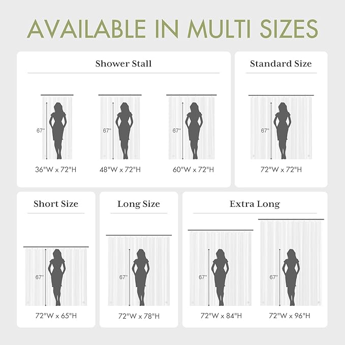 AmazerBath Extra Long Shower Curtain Liner 72x108, Clear Shower Curtain Liner Tall, Waterproof Plastic Shower Liner, Washable PEVA Shower Curtain with 3 Magnets and 12 Rustproof Metal Grommets
